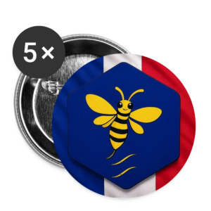 ALVEOLE Lot de 5 grands badges (56 mm)