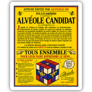alveole CANDIDAT Sticker taille S (10 x 10 cm)