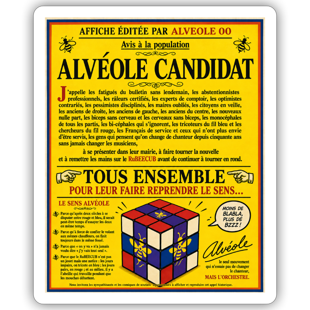 alveole CANDIDAT Sticker taille S (10 x 10 cm)